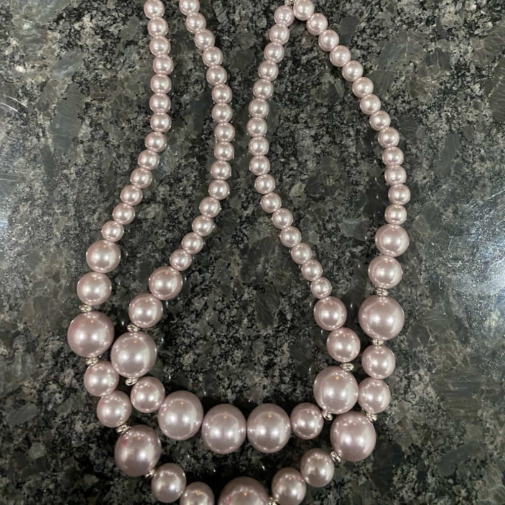 Pearl Necklace & Earrings